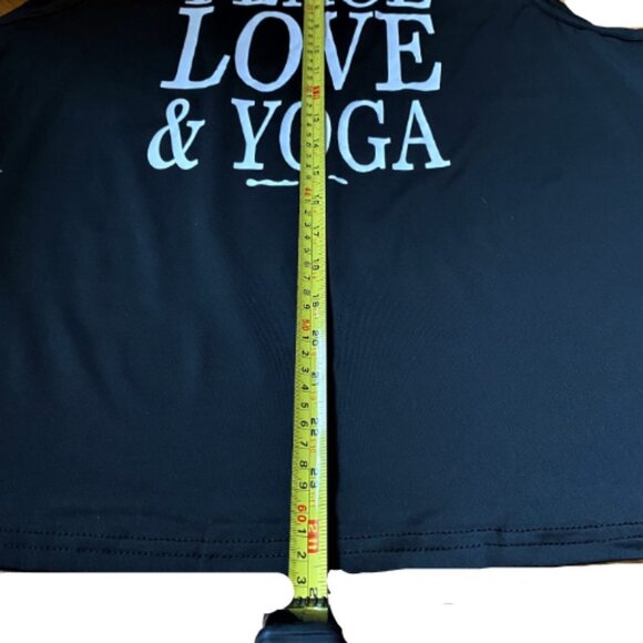 2/$30 Peace Love & Yoga graphic athletic tank top XL - Picture 5 of 7